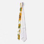 Cravate Tournesols et texte (Dos)