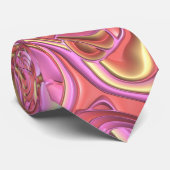 Cravate Tournures 3D colorées psychédéliques (Roulé)
