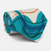 Cravate Tourquoise et perruques rouges (Roulé)