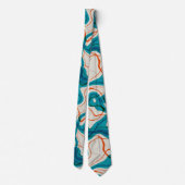 Cravate Tourquoise et perruques rouges (Dos)