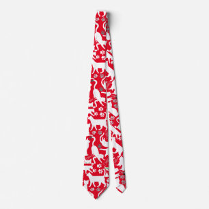 Cravate Tous les chats motif.w.bx4 Rouge BG