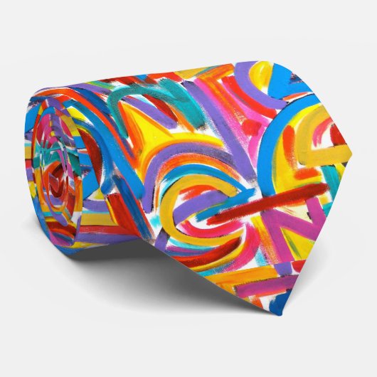 Cravate Tous les chemins aller-Cool Hip moderne Brushstrok (Roulé)