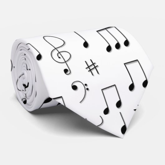 Cravate Tout juste noté blanc (Roulé)