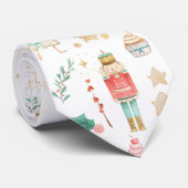 Cravate Tout Nutcracker Noël Blanc (Roulé)