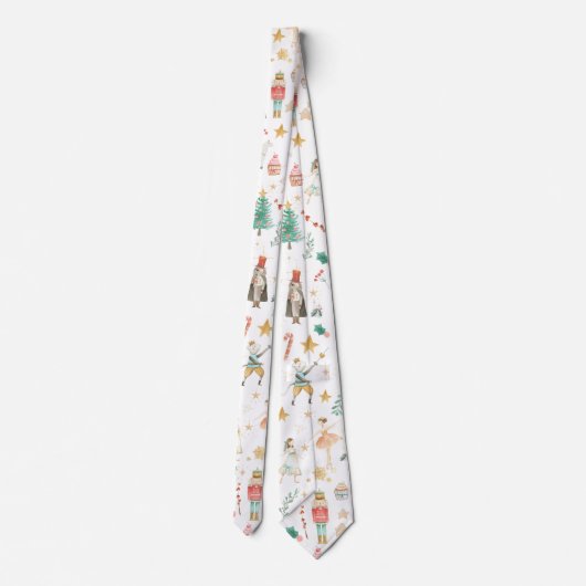 Cravate Tout Nutcracker Noël Blanc (Dos)
