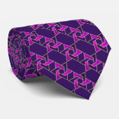 Cravate Toute couleur rose et violet étoile de David Motif (Roulé)