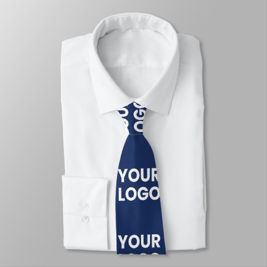 Cravate Toute image ou logo commercial modifiable Dark Nav (Attaché)