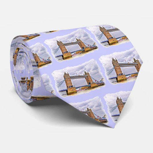 Cravate Tower Bridge Londres, Angleterre Design d'art (Roulé)