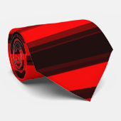 Cravate Traces en nuances de rouge à noir (Roulé)