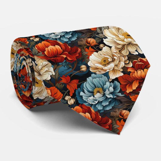 Cravate Traces florales (Roulé)