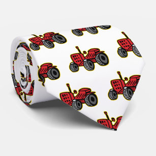 Cravate Tracteur drôle Vieux Jalopy Rouge humoristique