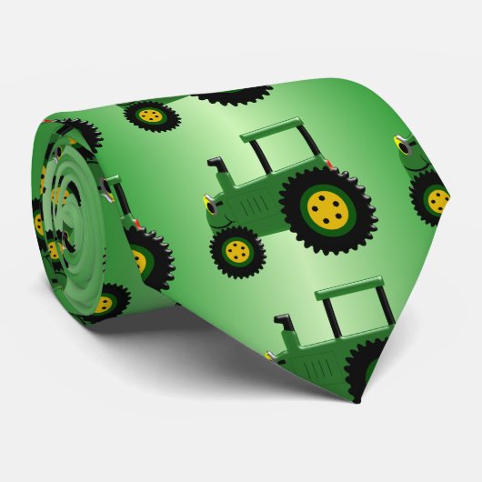 Cravate Tracteur vert (Roulé)