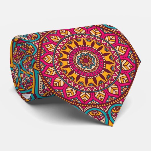 Cravate traditionnel indien Mandala (Roulé)