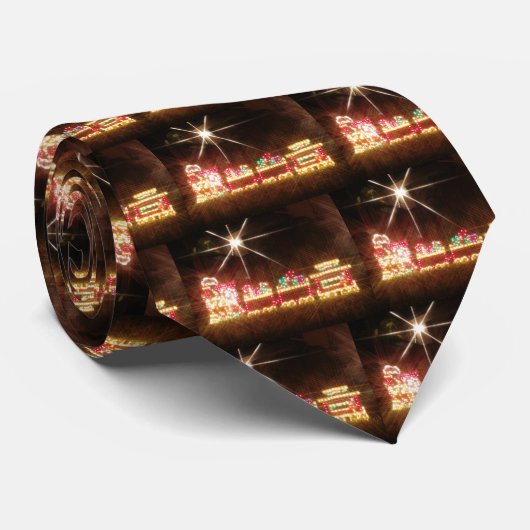 Cravate Train de Noël (Roulé)