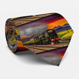 Cravate Train Scene Necktie