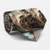 Cravate Trains Moteur à vapeur Locomotive (Roulé)