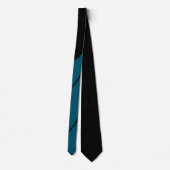 Cravate Trait de pinceau Ming moderne fond noir (Dos)