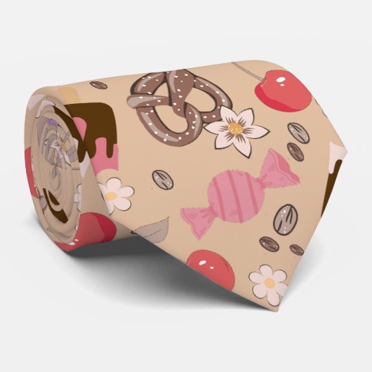 Cravate Traitements sucrés et salés Motif beige (Roulé)