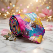 Cravate Traits de Pinceau Colorés