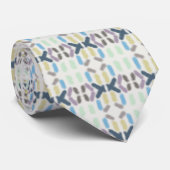 Cravate Traits de pinceau pastel à l'aquarelle sur fond bl (Roulé)