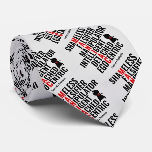 Cravate Traits of a Psychopath (Roulé)