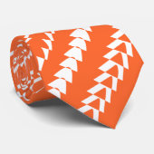 Cravate Trance Party - Automne Orange et Blanc (Roulé)