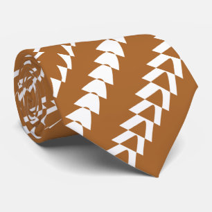 Cravate Trance Party - Brown et blanc