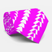Cravate Trance Party - Magenta et Blanc (Roulé)