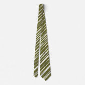 Cravate Trance Party - Olive Drab and White (Dos)