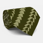 Cravate Trance Party - Olive foncé et kaki (Roulé)