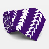 Cravate Trance Party - Profond violet et blanc (Roulé)