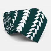 Cravate Trance Party - Vert foncé et blanc (Roulé)