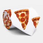 Cravate Tranche de pizza pepperoni classique de SlipperyJo (Roulé)