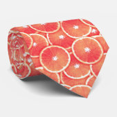 Cravate Tranches de pamplemousse rose (Roulé)