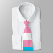 Cravate Transgender Flag | LGBTQIA+ Pink, Blue and White (Attaché)