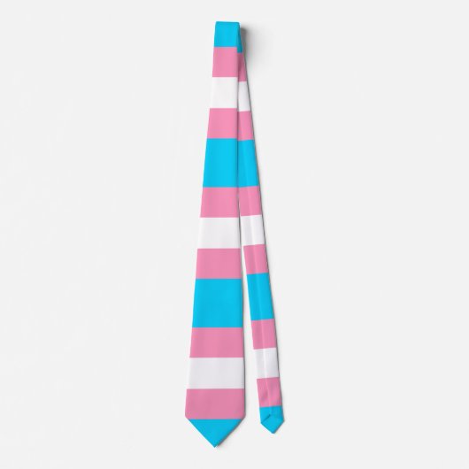Cravate Transgender Flag | LGBTQIA+ Pink, Blue and White (Devant)