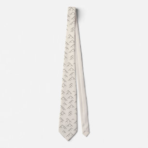 Cravate Tree diagram tie - cream and black