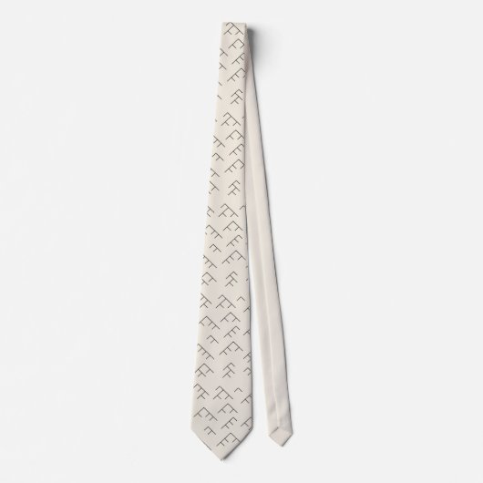 Cravate Tree diagram tie - cream and black (Devant)