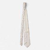 Cravate Tree diagram tie - cream and black (Dos)