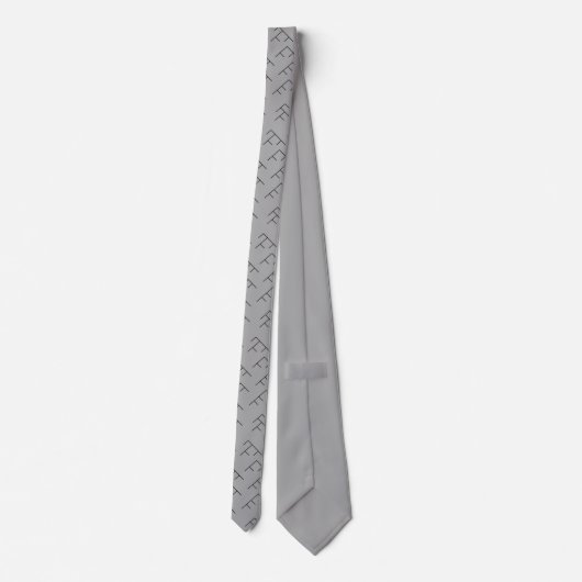 Cravate Tree diagram tie - grey and black (Dos)