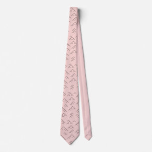 Cravate Tree diagram tie - pink and black