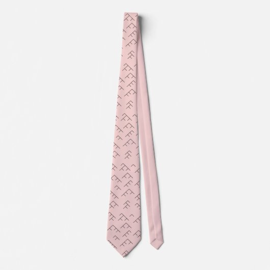 Cravate Tree diagram tie - pink and black (Devant)