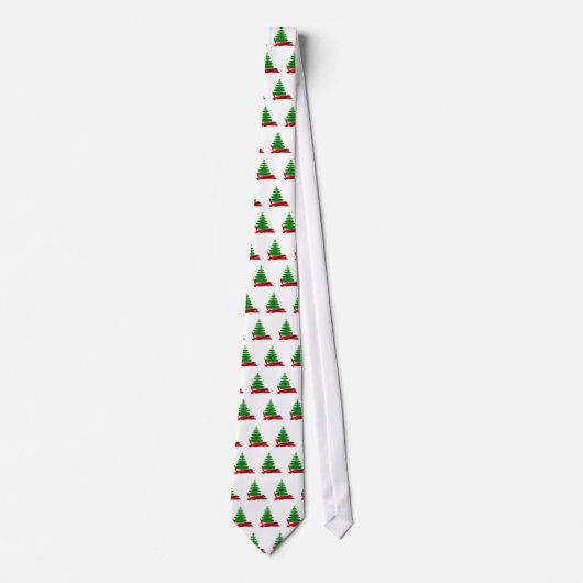 Cravate Tree with Red Ribbon Christmas (Devant)