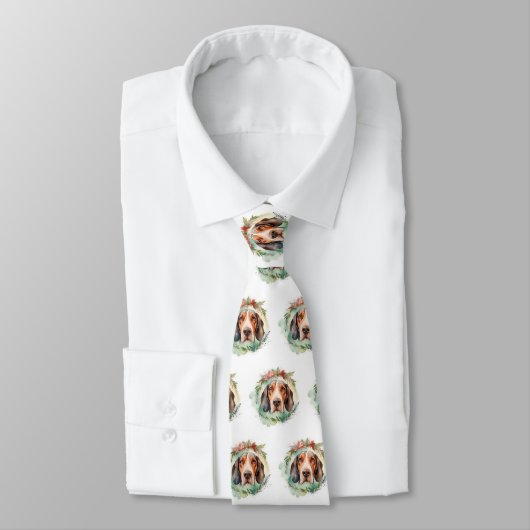 Cravate Treeing Walker Christmas Wreath Festive Pup (Attaché)
