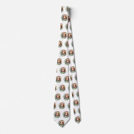 Cravate Treeing Walker Christmas Wreath Festive Pup (Devant)