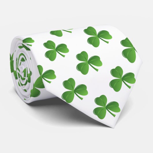 Cravate Trèfle chanceux de shamrock de feuille de (Roulé)