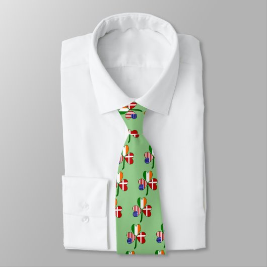 Cravate Trèfle du drapeau danois (Attaché)