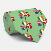 Cravate Trèfle du drapeau danois (Roulé)