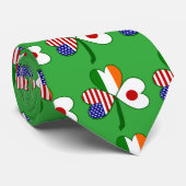 Cravate Trèfle du drapeau japonais (Roulé)