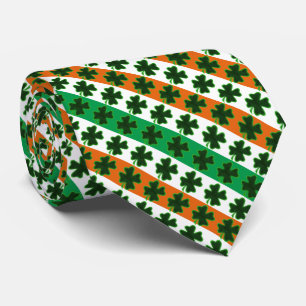 Cravate Trèfle Rayures Irlandaises St. Patrick's Day